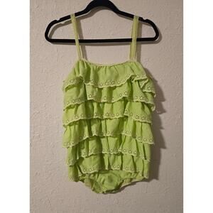 Vintage women's ruffled onsie